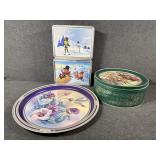 Peanut Tins (2) Humming Bird Serving Plate