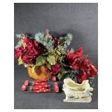 Fall Centerpiece, Solar Lights, String Lights