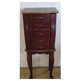 Tall Wooden Jewelry Cabinet