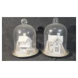Christmas Village House In Glass Domes