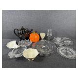 Clear Glass Platter,Relish & Candy Dishes