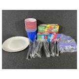 Red and Blue Solo Cups (13) Quart Zip Lock Bag,