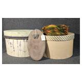 Hat Box, Hat, Butterfly Broach,