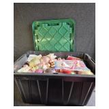 Tote Of Chirstmas Ornaments, Shot Glasses,