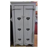 Pie Hutch with Heart Cutouts
