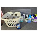 Laundry Basket, Hangers, Cleaning Supplies