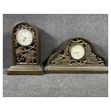 Old World Leaf Mantle Clocks (2)