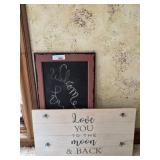 Chalkboard Wall Decor, Wall Art with Clips