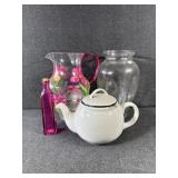 Ceramic Teapot,Glass Vase,Acrylic Pitcher