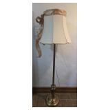 Gold Tone Floor Lamp With Shade