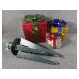 Light up Presents, Green Metal Tripod Stand Base