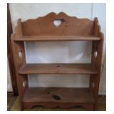 Wooden Shelf with Heart Cutouts
