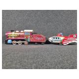Vintage Friction-Powered Tin Lithograph Toy Train,