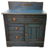 Wooden Blue Washstand