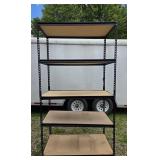 Metal Shelf ONLY w/ Particle Board Shelves