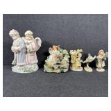 Porcelain Music Box Figurine, Avon Angel Fountain