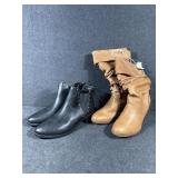 Womens Ankle Booties, Tan Slouch Boots