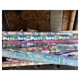 Several Rolls of Assorted Wrapping Paper
