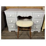 White Vanity Table and Chair