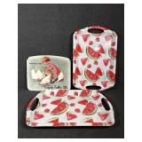 Metal Sign, Plastic Serving Trays-2