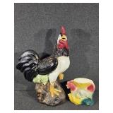 Vintage Ceramic Rooster Statue, Vintage 'Hen and