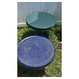 Metal Round Side Tables (2)