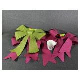 PVC Glitter Bows Pink & Green, Floral Teacup