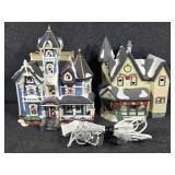Santa's Workshop, Blue Victorian Ceramic House