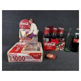 Glass Coca-Cola Bottles(8), Puzzle,Tin, Cut Out