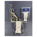 Wall Sconces(2), Resin Brackets Distressed(2)