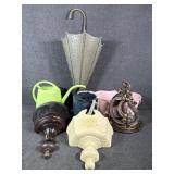 Giant Stoneware Mug, Plastic Watering Can,Pink Tin