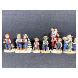 Denim Days Porcelain Figurines Winter Theme(6)