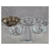 Round Glass Dishes(5), Glass Rectangle Dish