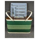 Picnic Basket, Paper Coasters,Cutlery Tray