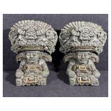Decorative Bookends Featuring Aztec Inspired