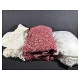 White Fitted and Non Fitted Bed Sheets, Red and
