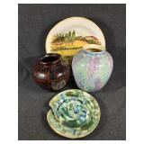 Large Bowl, Brown Vase, Multi Colored Vase,