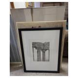 Floral Print, Abstract Print, Stone Building Photo