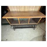 Black Frame Table W/Removable Top Cabinet