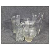 Clear Glass Vases(7)
