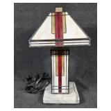 Art Deco Stained Glass Table Lamp