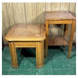 Wooden Plant Stand 2-Tier, Side Table