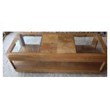 Wooden and Glass Coffee Table