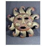Decorative Sun Face Metal Wall Sculpture