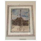 Framed Artwork Depicting the Voladores Papantla