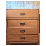 Wooden Dresser with Metal Handles