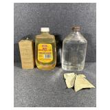 Heavy Mineral Oil (2) Gold Painted Candle