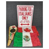 Flags, Parking Sign
