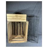 Wood Crates(2), Metal DVD/Game Holder Wall Mount