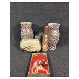 Ceramic Pot, Wooden Gymnastics Art, Mosaic